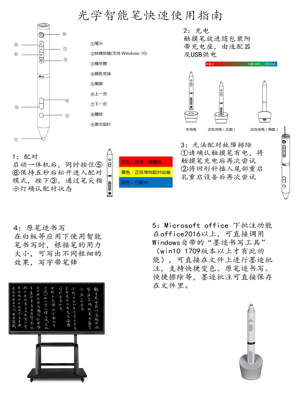 85寸觸控會議平板光學(xué)智能筆